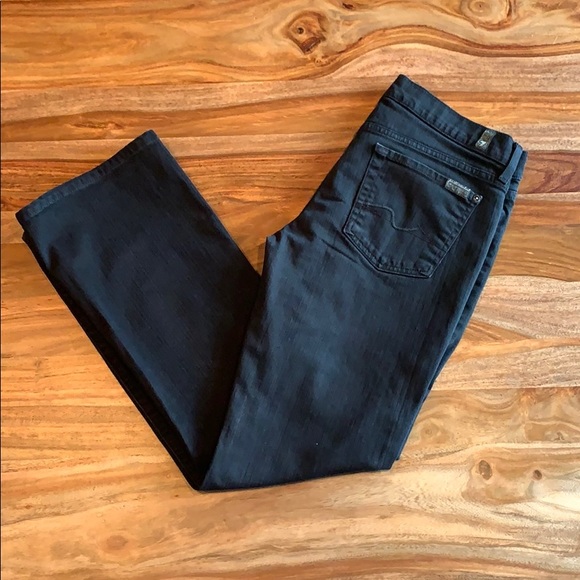 7 For All Mankind Denim - 7 For all Mankind Bootcut Black Denim Jeans